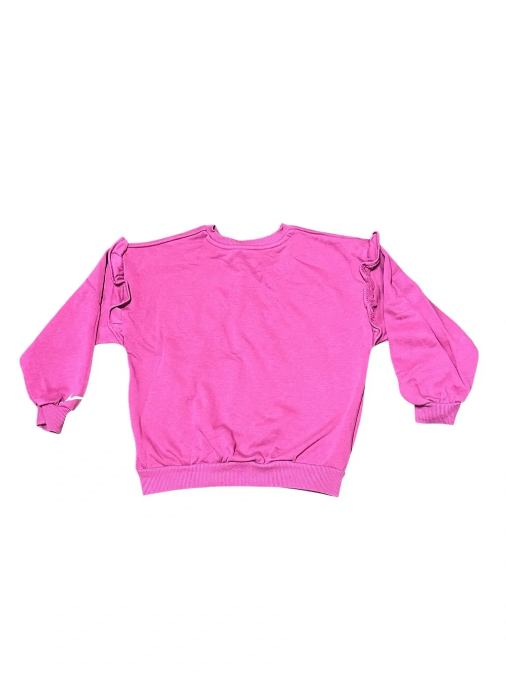 Nike Girl’s Vibrant Pink Ruffle Sleeve Crewneck Sweatshirt Size 6